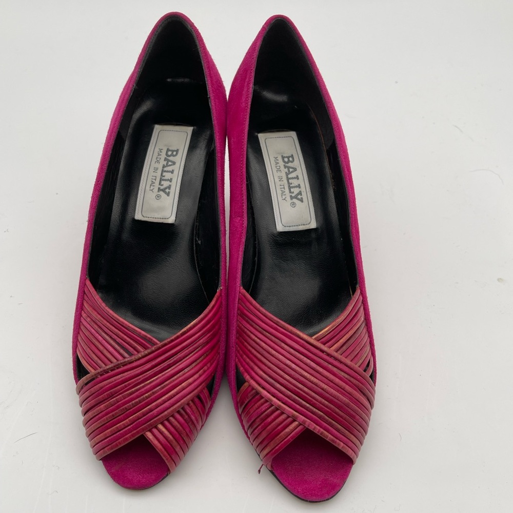 Bally Kitten Heel Peep Toe